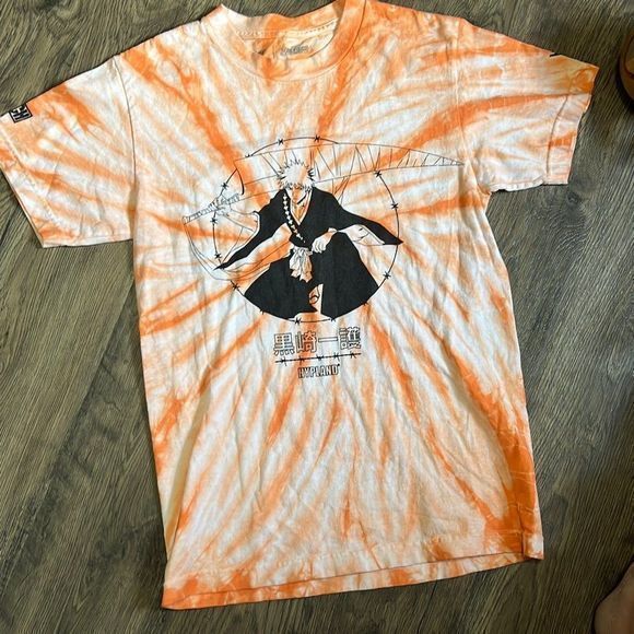 Hypland X Bleach orange tie dye men’s small - Picture 7 of 9